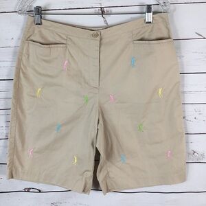 Izod‎ Golf Shorts W/Multicolored Golfers. Size 8